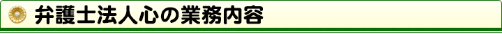 弁護士法人心の業務内容